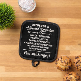 Rezept für einen besonderen Großvater Topflappen