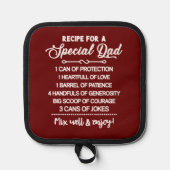 Rezept für einen besonderen Vater Topflappen (Vorderseite)