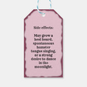 Rezept für einen Hexentrank. Geschenkanhänger (Rückseite)