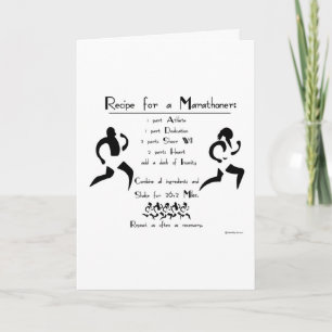 Rezept für einen Marathonläufer Herzlichen Glückwu Karte