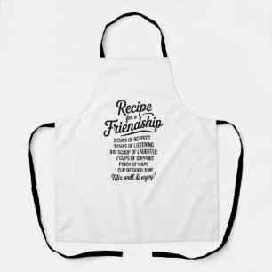Rezept für Freundschaft Küchenrespekt, Lachen Schürze