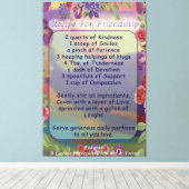 Rezept für Freundschaft Leinwanddruck (Insitu (Holzboden))