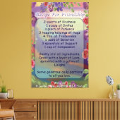 Rezept für Freundschaft Leinwanddruck (Insitu (Wohnzimmer))