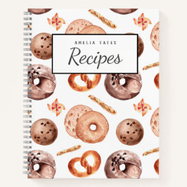 Rezept für frische Backwaren Notizblock