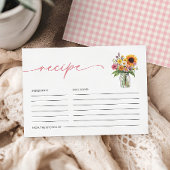 Rezept für frisches Brautparty Begleitkarte