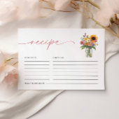 Rezept für frisches Brautparty Begleitkarte