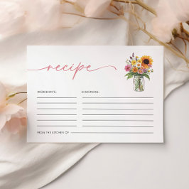 Rezept für frisches Brautparty Begleitkarte
