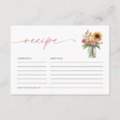 Rezept für frisches Brautparty Begleitkarte (Vorderseite)