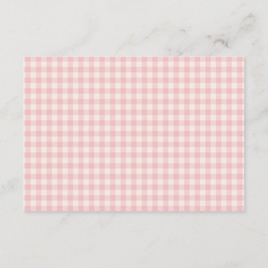 Rezept für frisches Brautparty Begleitkarte (Rückseite)