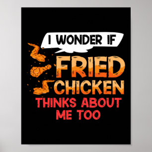Rezept für frittierte Hähnchenflügel Streifen Fing Poster