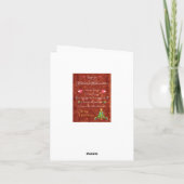 Rezept für fröhliche Weihnachten! Karte (Rückseite)