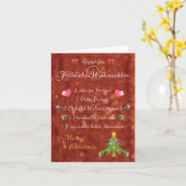 Rezept für fröhliche Weihnachten! Karte (Gelbe Blume)