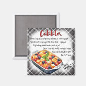 Rezept für Frucht Cobbler Magnet (Vorderseite/Rückseite)