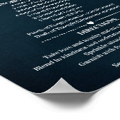 Rezept für glückliche Hochzeit Geschenk Wein Marin Poster (Ecke)