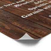 Rezept für glückliche Hochzeiten Poster (Ecke)