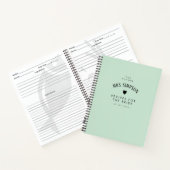 Rezept für grünes Brautparty Notizblock (Innenseite)