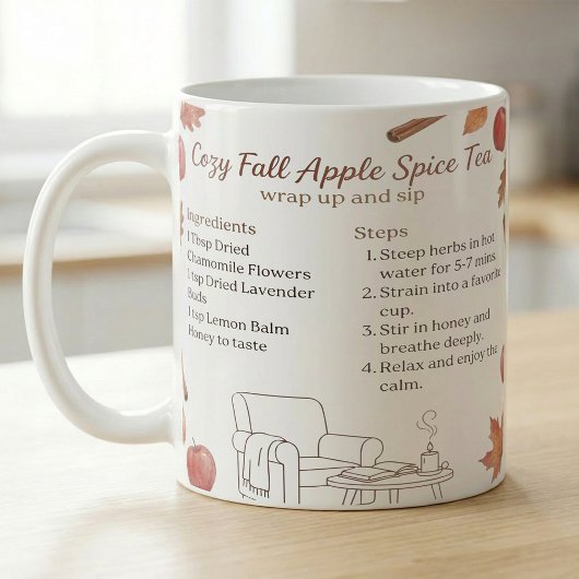 Rezept für Herbstgewürzten Apfeltee Kaffeetasse