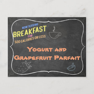 Rezept für Jogurt und Grapefruits Postkarte