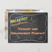 Rezept für Jogurt und Grapefruits Postkarte (Vorne/Hinten)