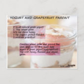 Rezept für Jogurt und Grapefruits Postkarte (Rückseite)
