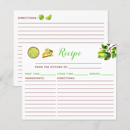 Rezept für Key Lime Pie (Vorne/Hinten)