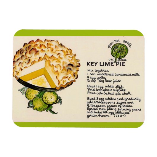 Rezept für Key Lime Pie Magnet (Horizontal)