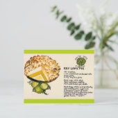 Rezept für Key Lime Pie Postkarte (Stehend Vorderseite)