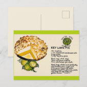 Rezept für Key Lime Pie Postkarte (Vorne/Hinten)