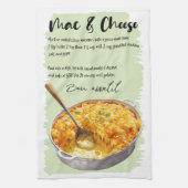 Rezept für Mac und Käse Geschirrtuch (Vertikal)