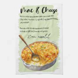 Rezept für Mac und Käse Geschirrtuch