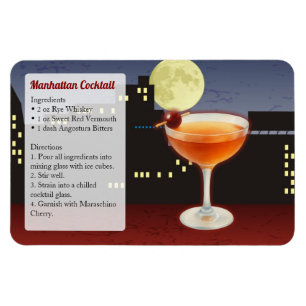 Rezept für Manhattan-Cocktail Magnet
