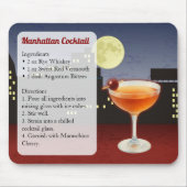 Rezept für Manhattan Cocktail Mousepad (Vorne)