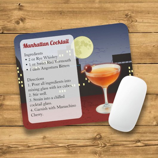 Rezept für Manhattan Cocktail Mousepad