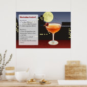 Rezept für Manhattan-Cocktail Poster (Küche)
