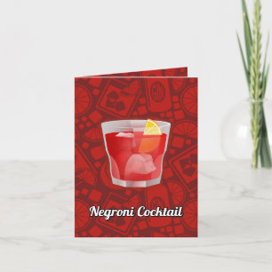 Rezept für Negroni-Cocktail Karte