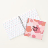 Rezept für rosa-orangefarbene Moleküle Notizblock (Innenseite)