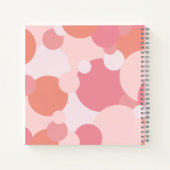 Rezept für rosa-orangefarbene Moleküle Notizblock (Rückseite)