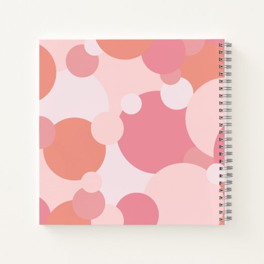 Rezept für rosa-orangefarbene Moleküle Notizblock (Rückseite)