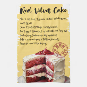 Rezept für Rote-Velvet-Torte Geschirrtuch