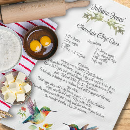 Rezept für Wasserfarbe Hummingbird Geschirrtuch