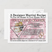 Rezept für Wedding Martini Postkarte (Vorne/Hinten)