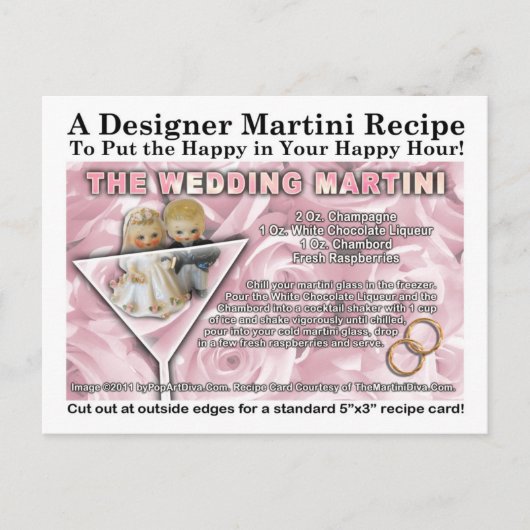 Rezept für Wedding Martini Postkarte (Vorderseite)