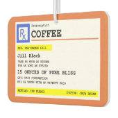 Rezept Kaffee Quadrat Personalized Autolufterfrischer (Links)