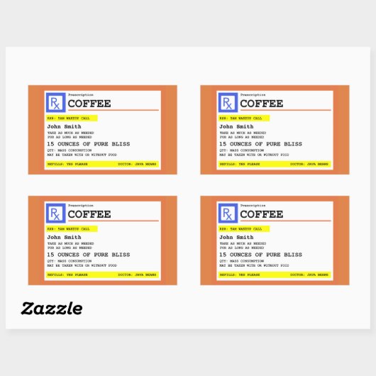 Rezept Kaffee Rektanglulärer Personalisierter Schu Rechteckiger Aufkleber (Blatt)