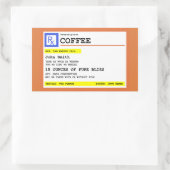 Rezept Kaffee Rektanglulärer Personalisierter Schu Rechteckiger Aufkleber (Tasche)