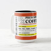 Rezept-Kaffee Zweifarbige Tasse (Vorderseite Links)