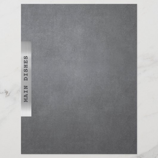 Rezept Kapitel Divider Haupt-Geschirr Silver (Rückseite)