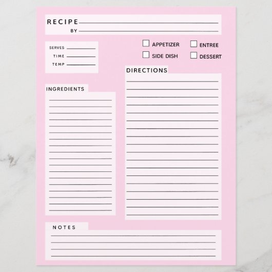 Rezept-Karte (Rückseite)