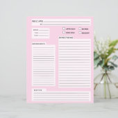 Rezept-Karte (Stehend Vorderseite)