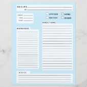 Rezept-Karte (Vorderseite)